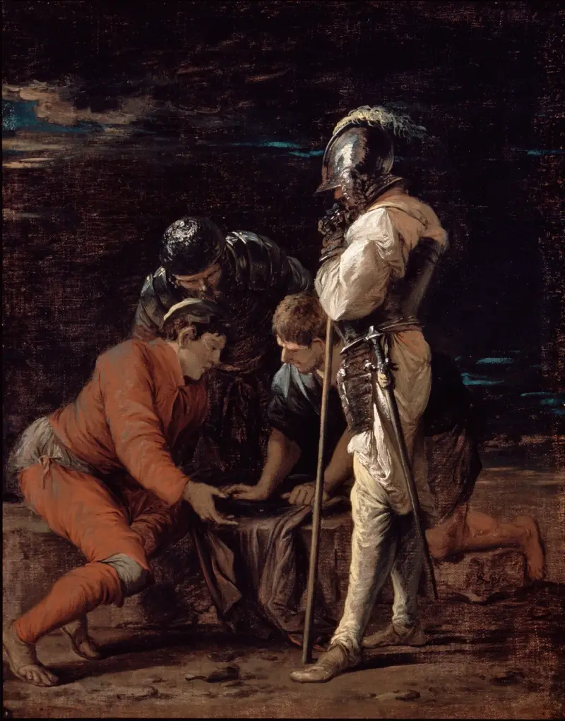 Soldaten beim Glücksspiel von Salvator Rosa