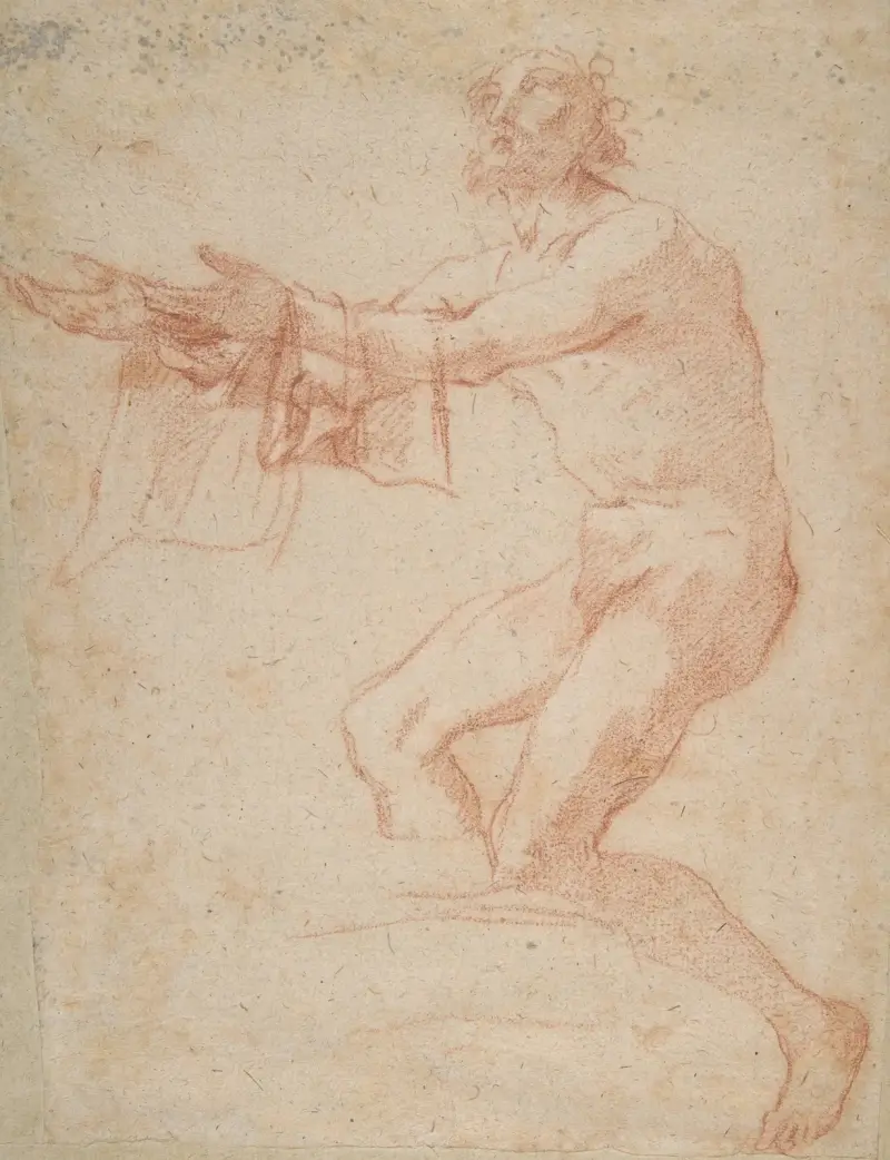 Studie till Lasarus uppväckelse av Salvator Rosa