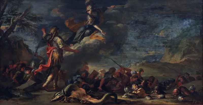 The Founding of Thebes av Salvator Rosa