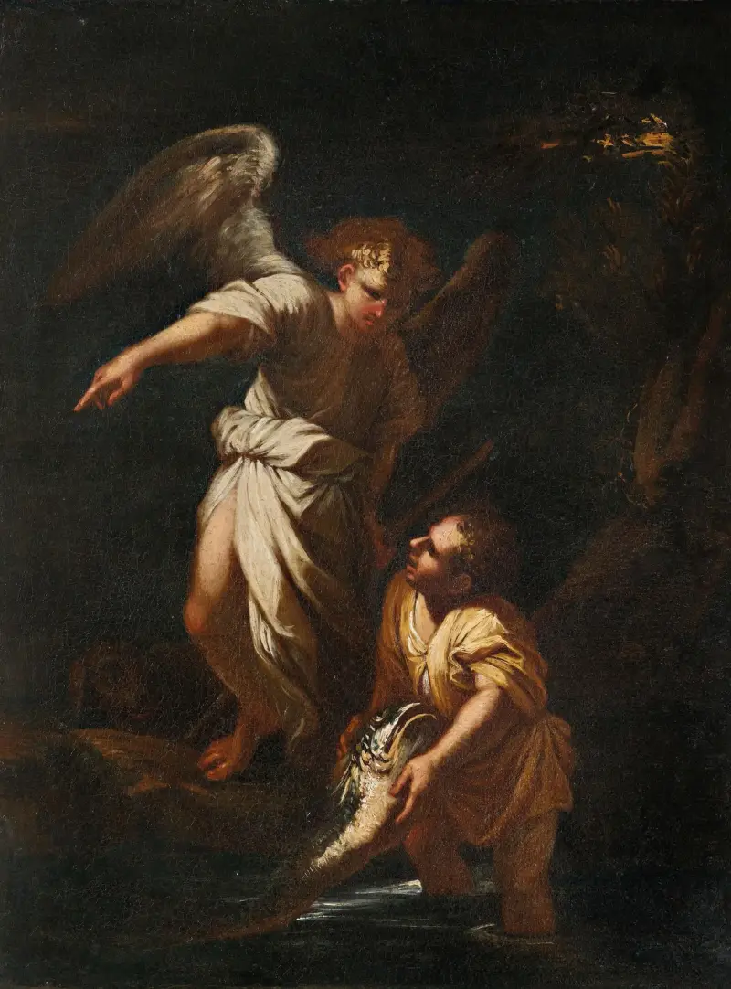 Tobias and the Angel av Salvator Rosa