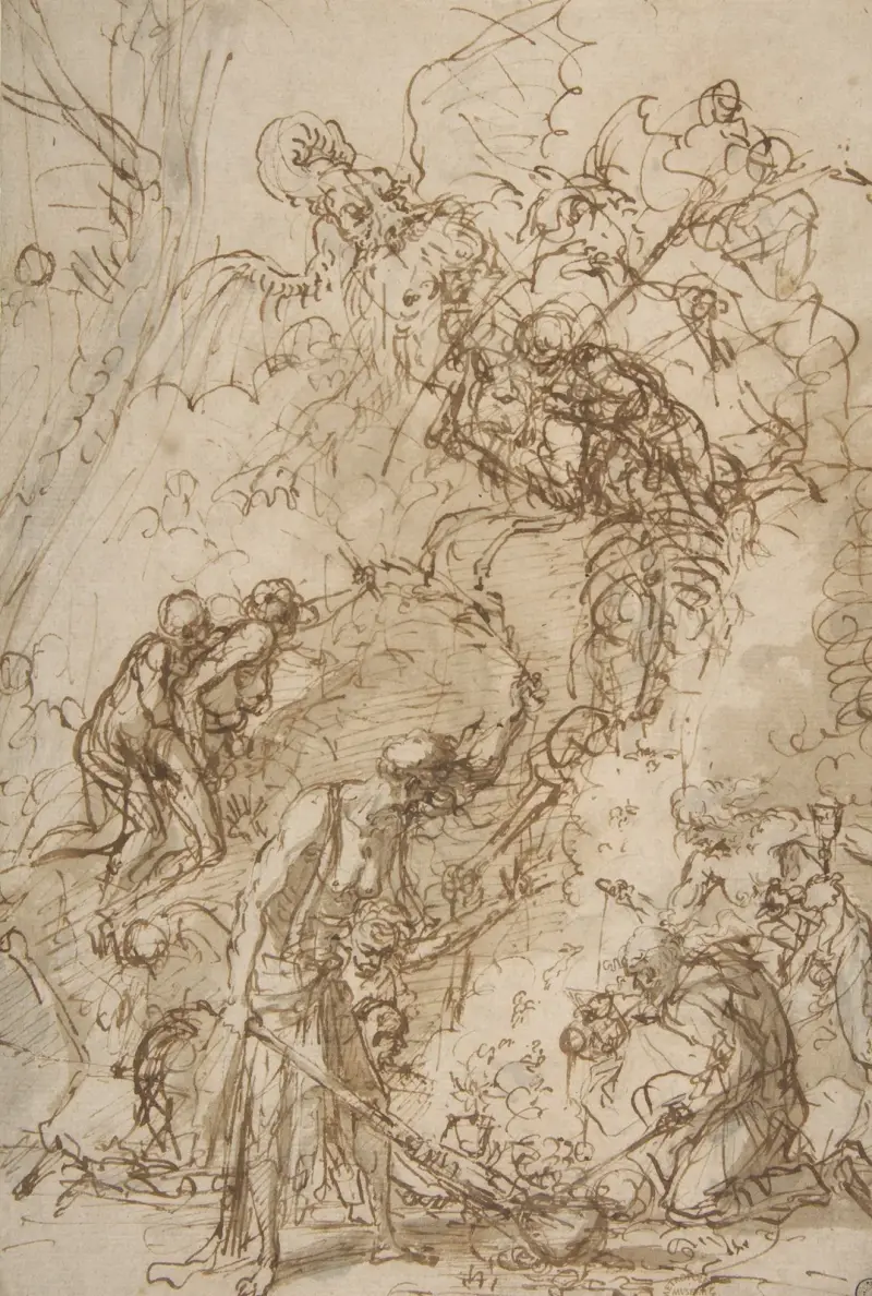 Hexensabbat, 1640 von Salvator Rosa