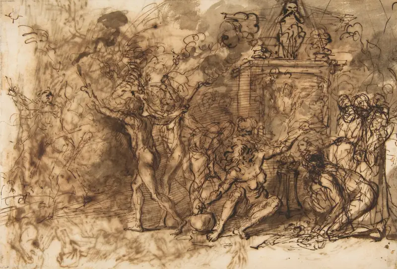 Hexensabbat, 1615 von Salvator Rosa