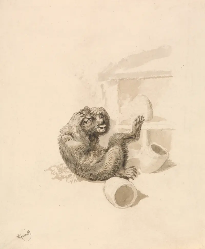 Bear and Bee-Hives von Samuel Howitt