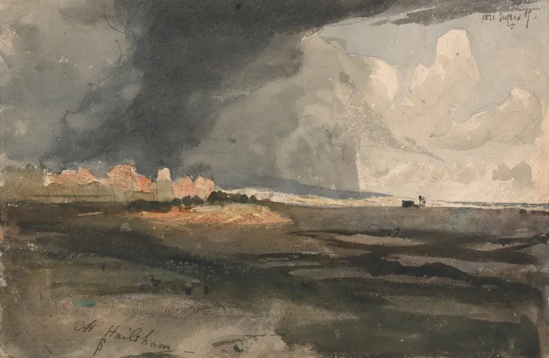 Vid Hailsham, Sussex; en storm annalkande av Samuel Palmer