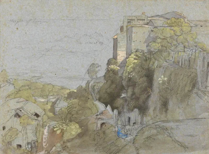 Italiensk kullerstensstad av Samuel Palmer
