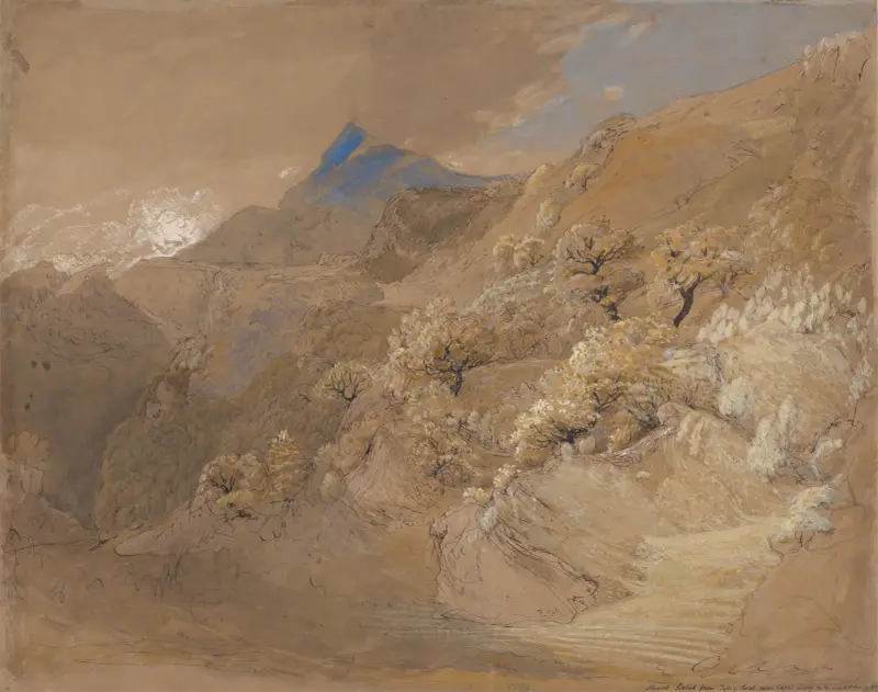 Mount Siabod from Tyn-y-Coed near Capel Curig av Samuel Palmer