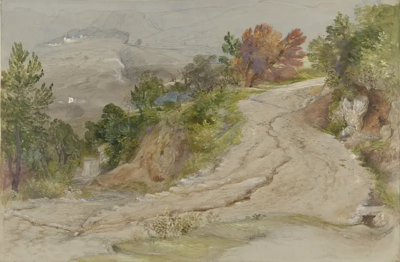 Road in an Italian Mountain Landscape av Samuel Palmer