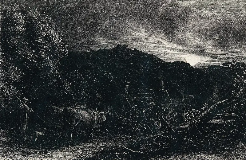 Den trötte plöjaren av Samuel Palmer