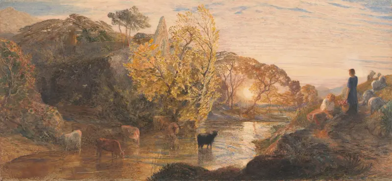 Tintern Abbey i solnedgång av Samuel Palmer
