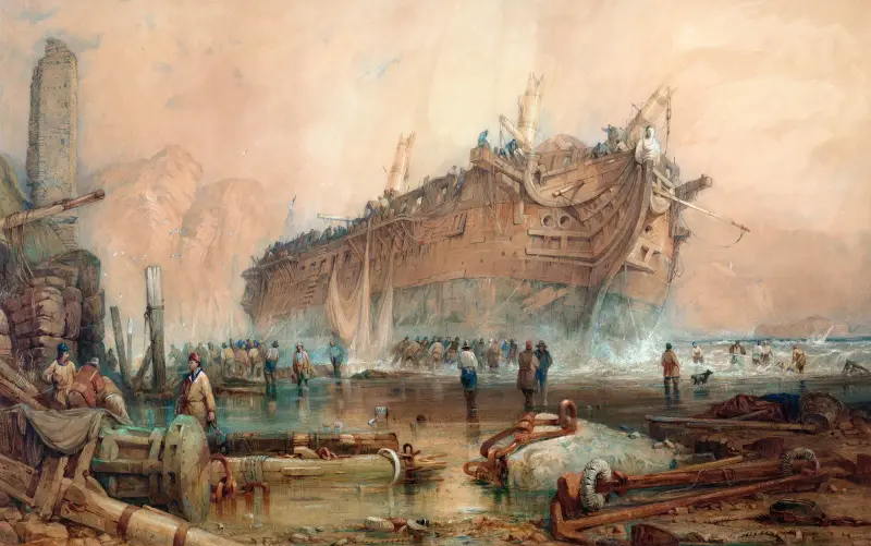 Wrack eines Ostindienfahrers von Samuel Prout