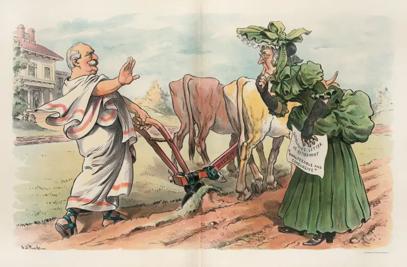 Den moderne Cincinnatus, som inte vill lämna sin plog av John Samuel Pughe