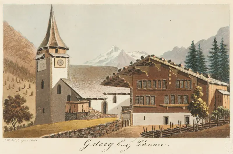 Gsteig bey Sanen av Jakob Samuel Weibel