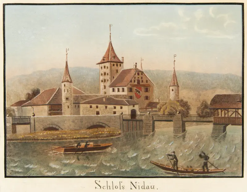 Schloss Nidau av Jakob Samuel Weibel