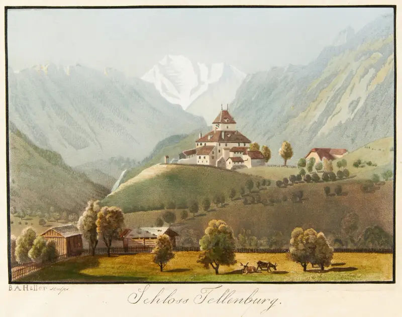 Schloss Tellenburg av Jakob Samuel Weibel