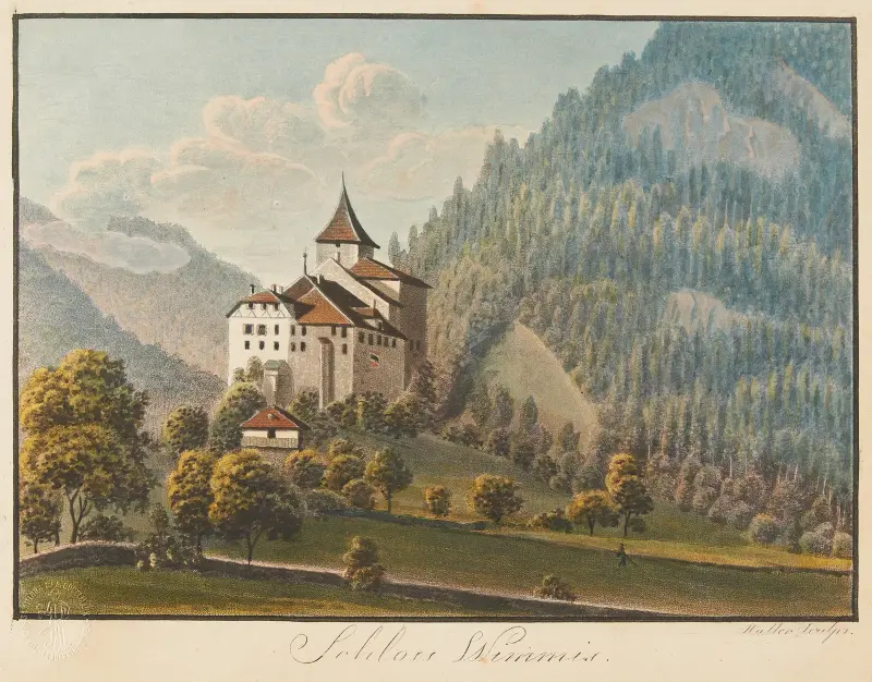 Schloss Wimmis av Jakob Samuel Weibel