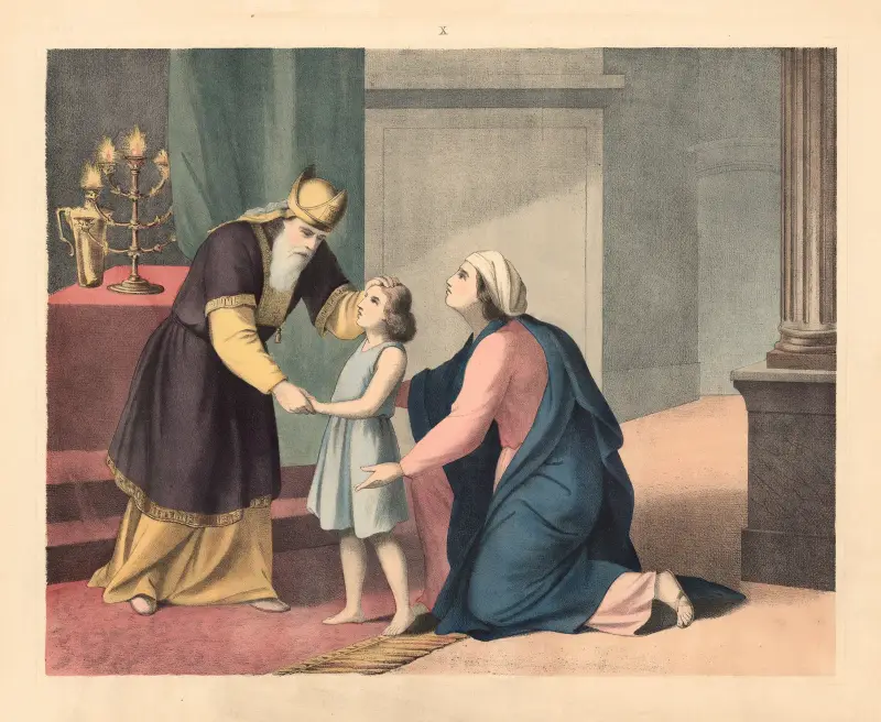 Hannah übergibt Samuel an Eli von Sandberg