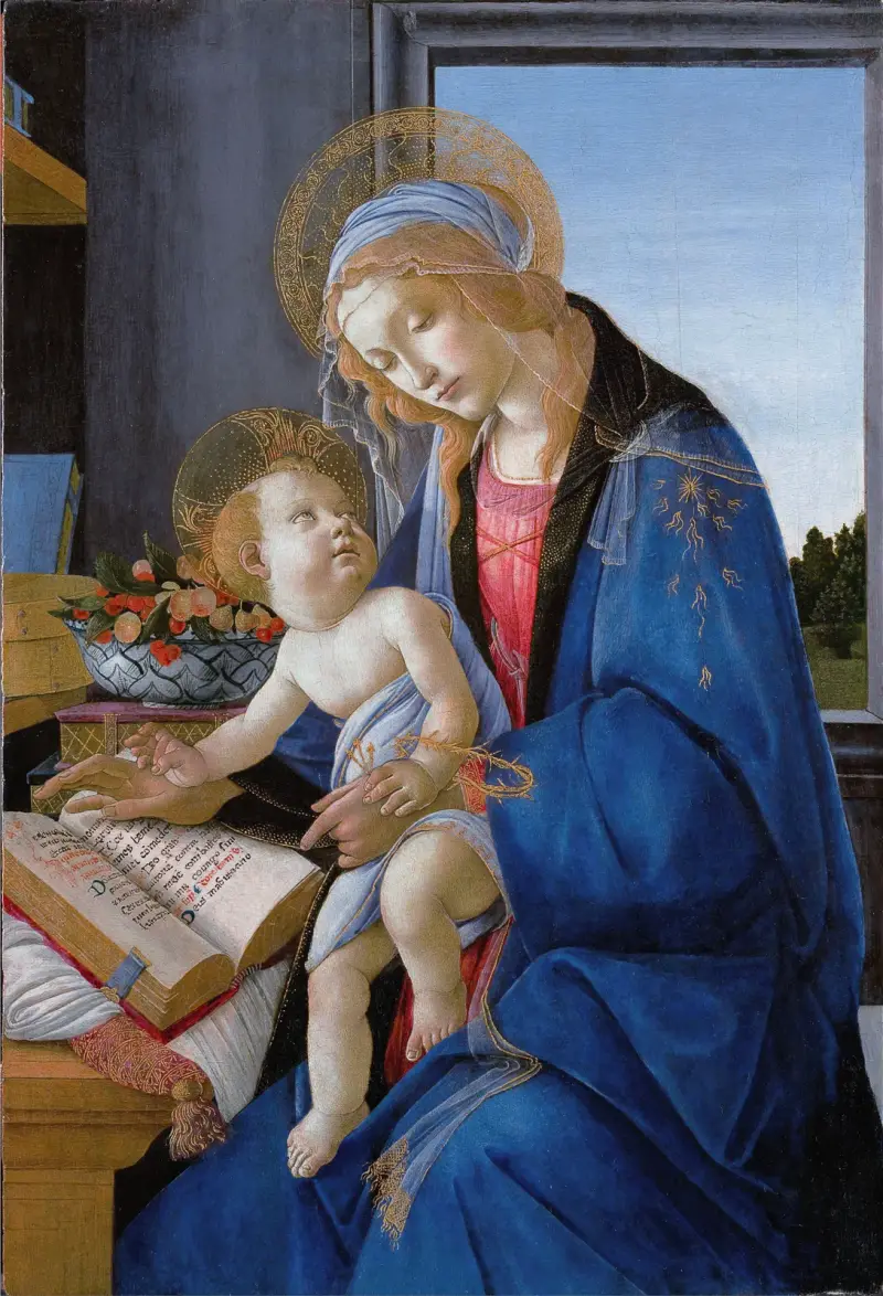 Maria mit dem Kind (Madonna des Buches) von Sandro Botticelli
