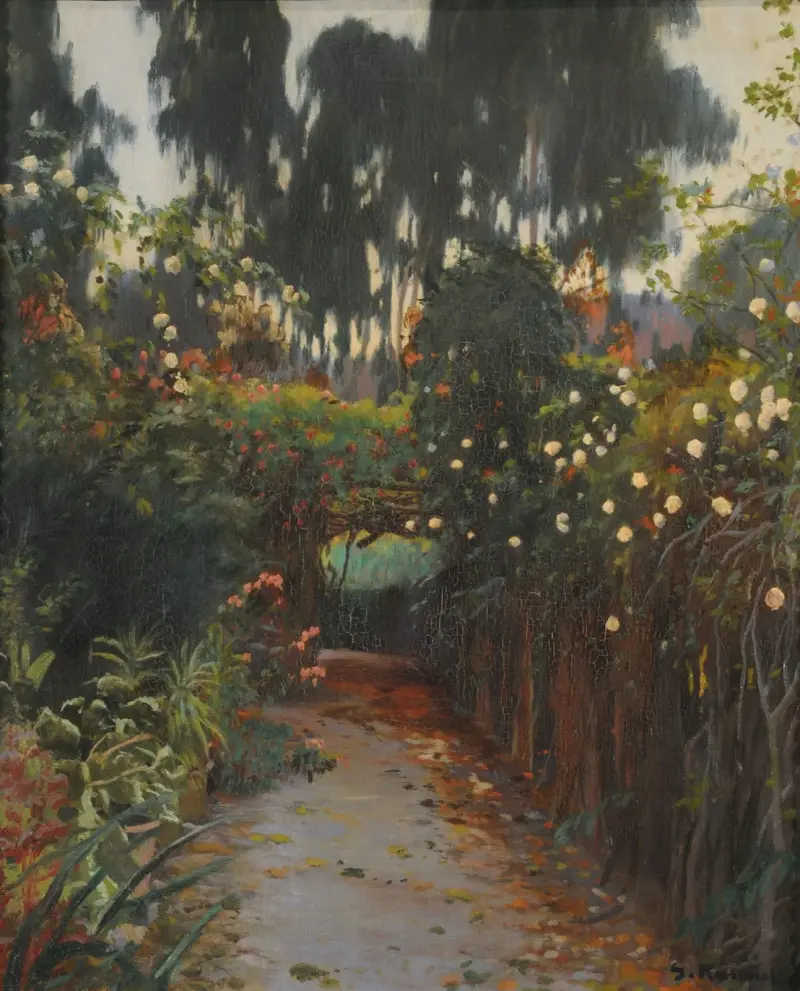 Camino de rosas von Santiago Rusiñol