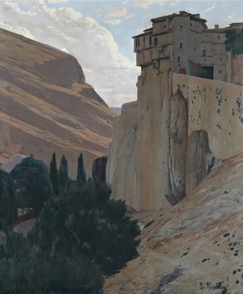 Casas Colgantes, Cuenca (Die hängenden Häuser, Cuenca) von Santiago Rusiñol