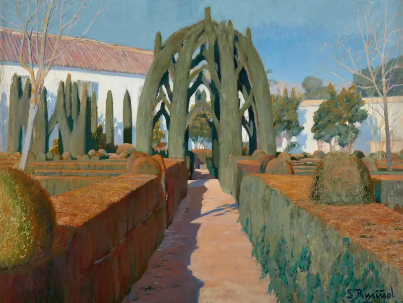 Bailarinaträdgården, Granada av Santiago Rusiñol