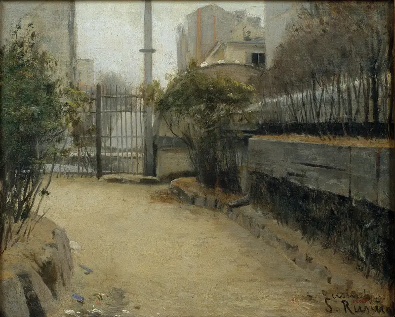 Garten in Montmartre von Santiago Rusiñol
