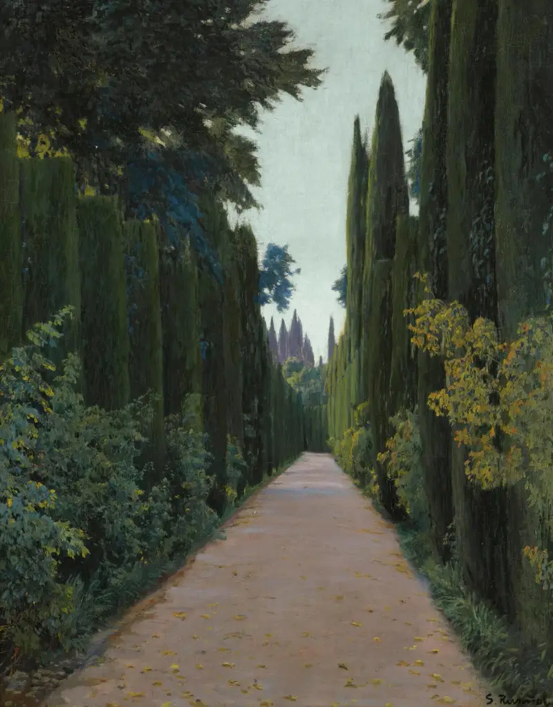 Generalifens trädgårdar, Granada av Santiago Rusiñol