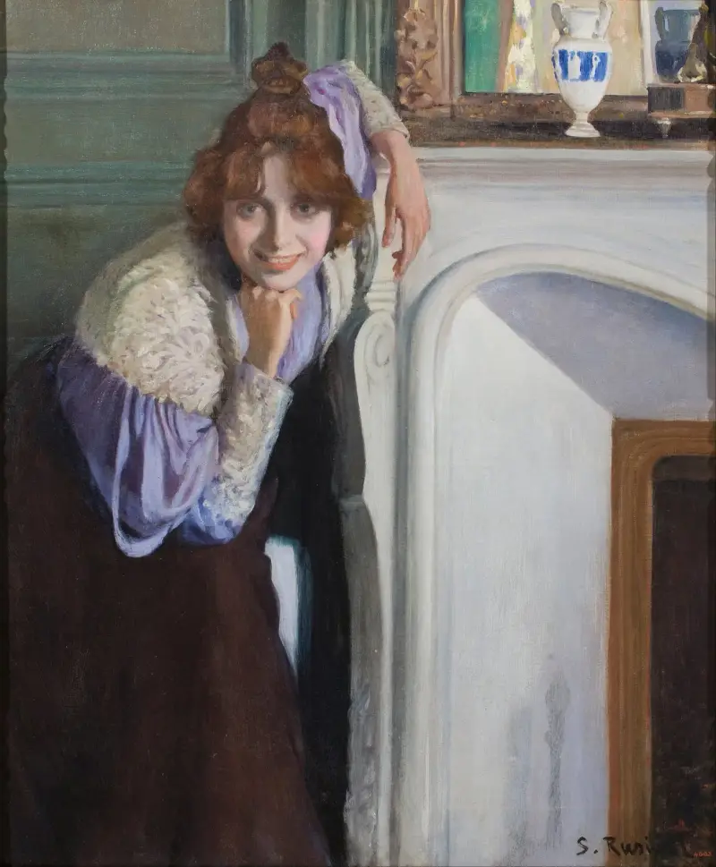 Leende flicka av Santiago Rusiñol