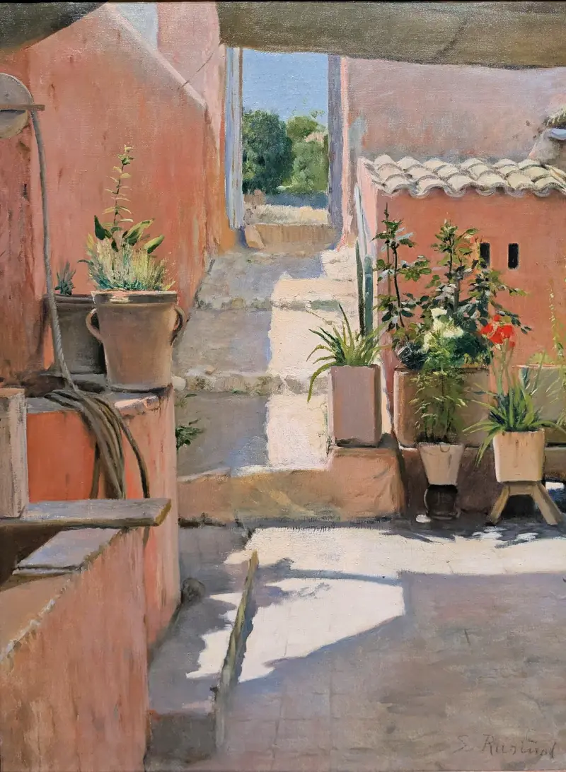 Hof in Sitges von Santiago Rusiñol