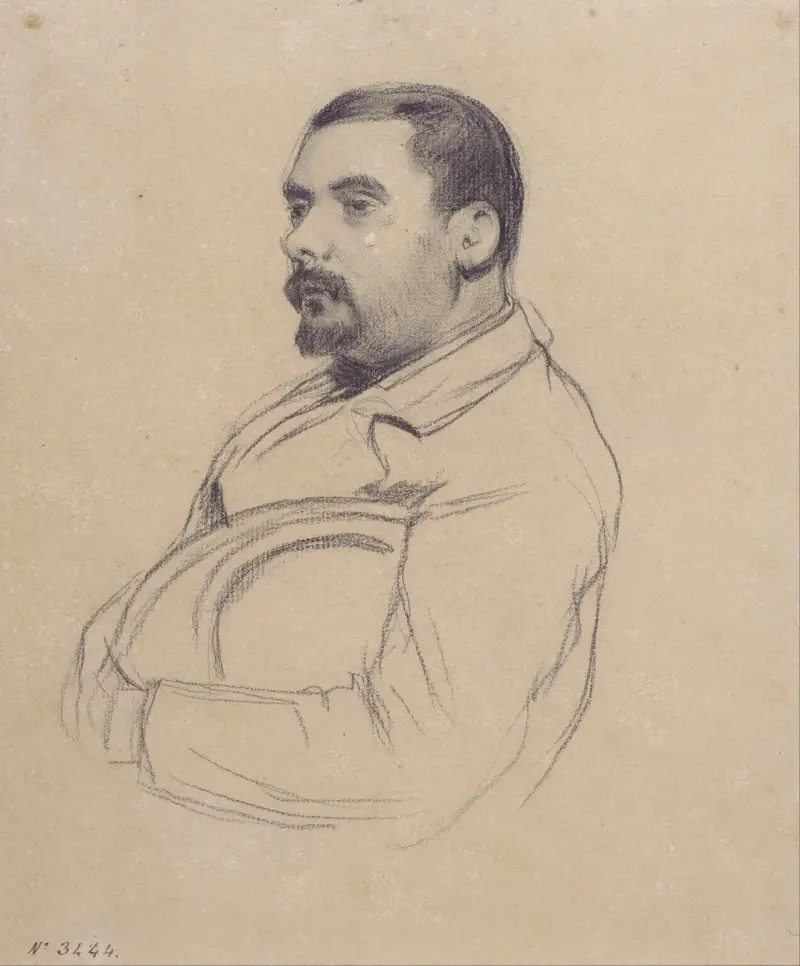 Porträtt av en man av Santiago Rusiñol