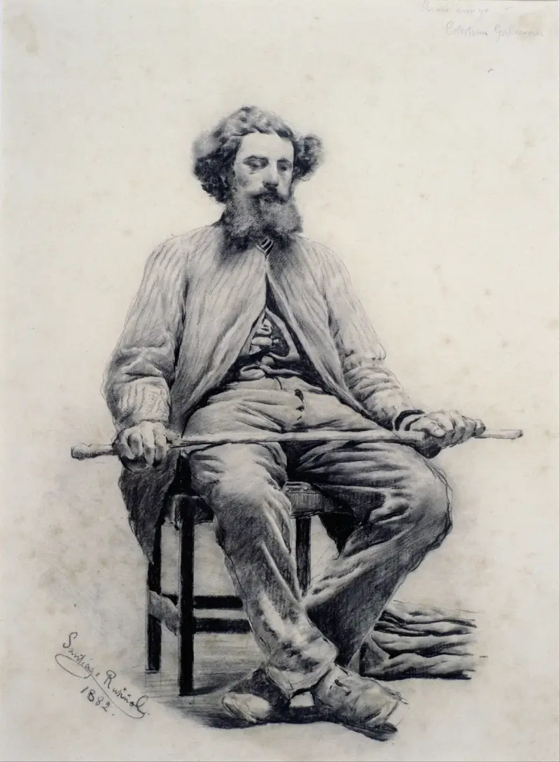 Siedzący mężczyzna, Santiago Rusiñol