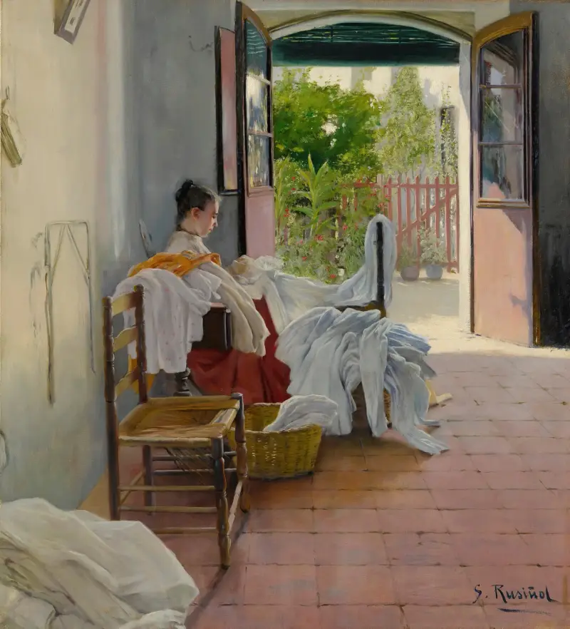 The seamstress, Sitges av Santiago Rusiñol