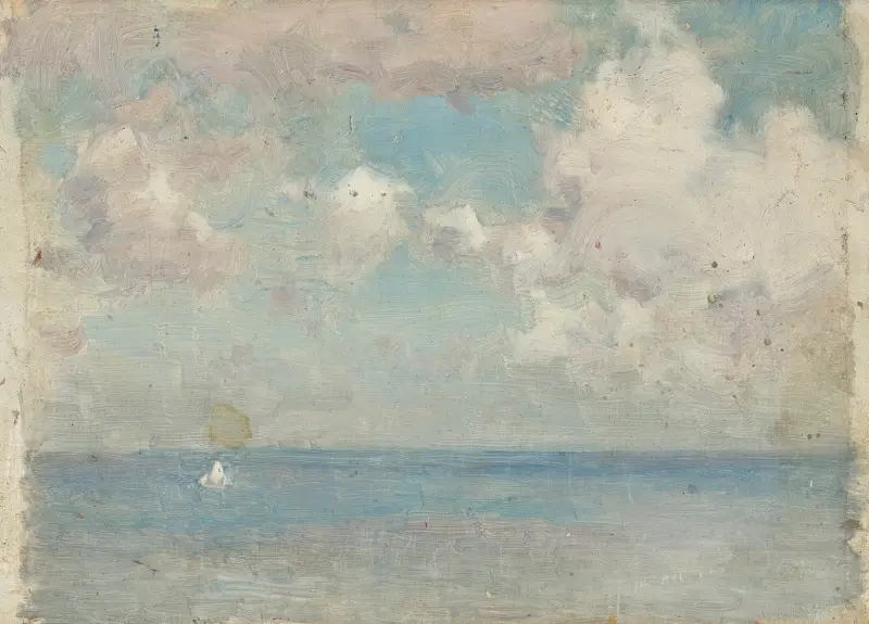 Molnigt havslandskap av Henry Scott Tuke