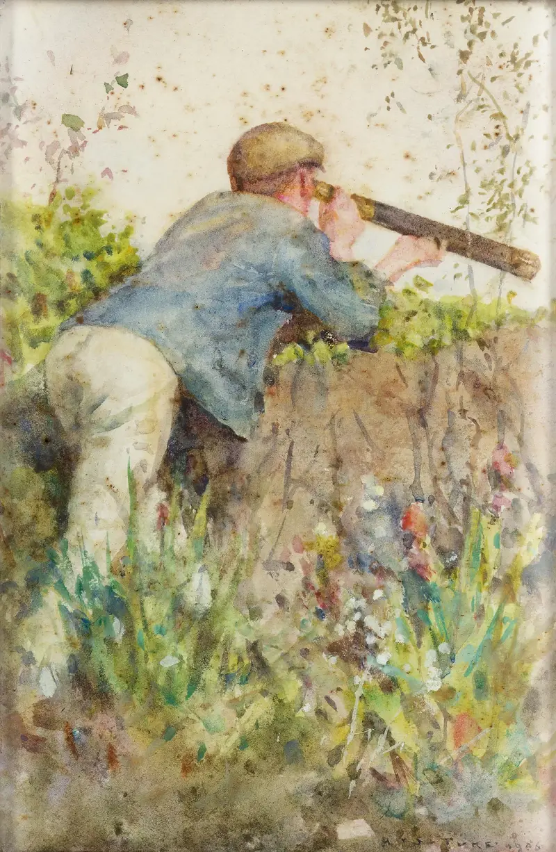 Muž hledící dalekohledem, Henry Scott Tuke