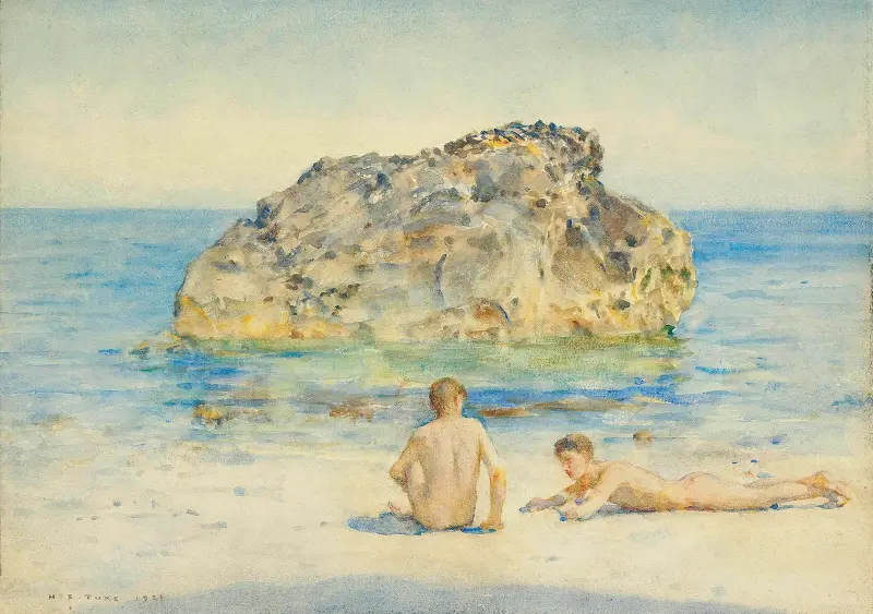 Opalující se, Henry Scott Tuke