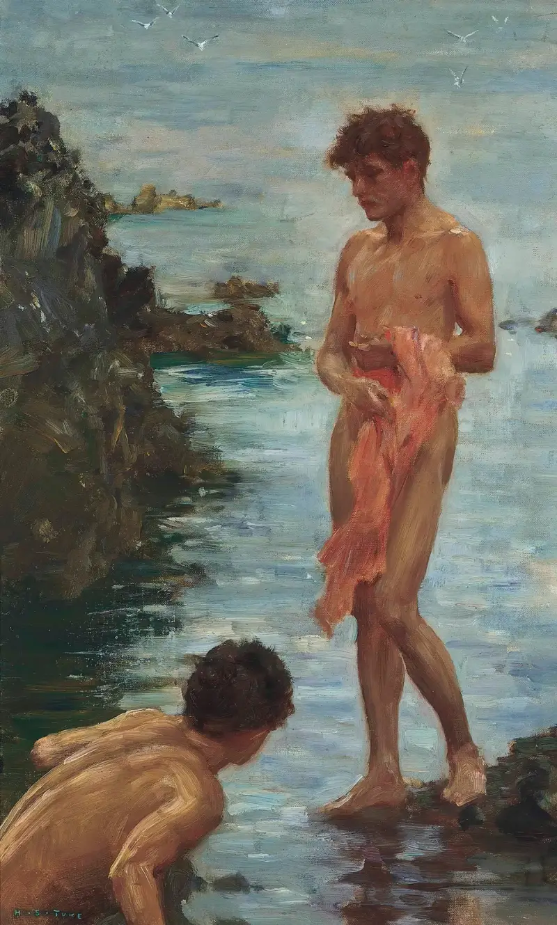 Variante einer badenden Gruppe von Henry Scott Tuke
