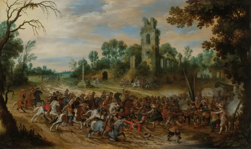 A Battle Before Some Ruins av Sebastian Vrancx
