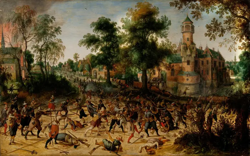 Sack of a Town av Sebastian Vrancx