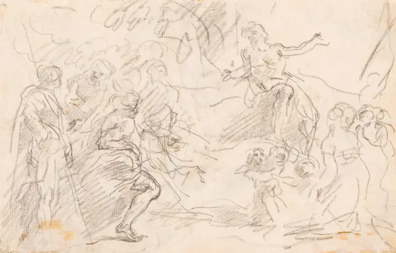 Biblische Szene (Verso) von Sebastiano Ricci