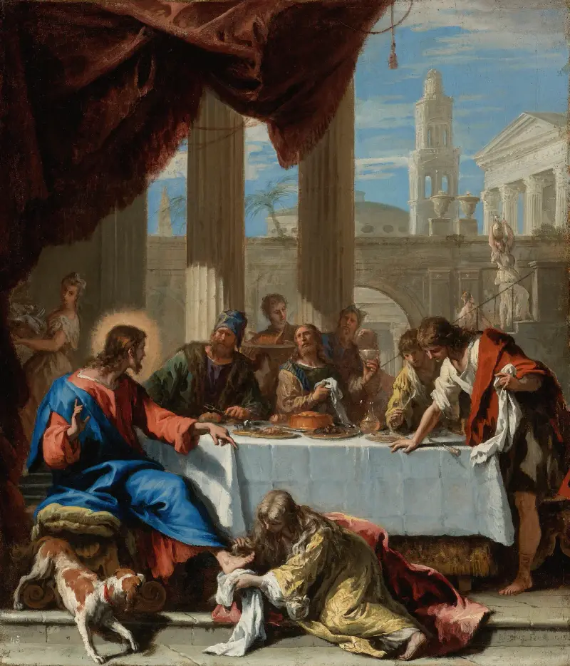Christ In The House Of Simon av Sebastiano Ricci