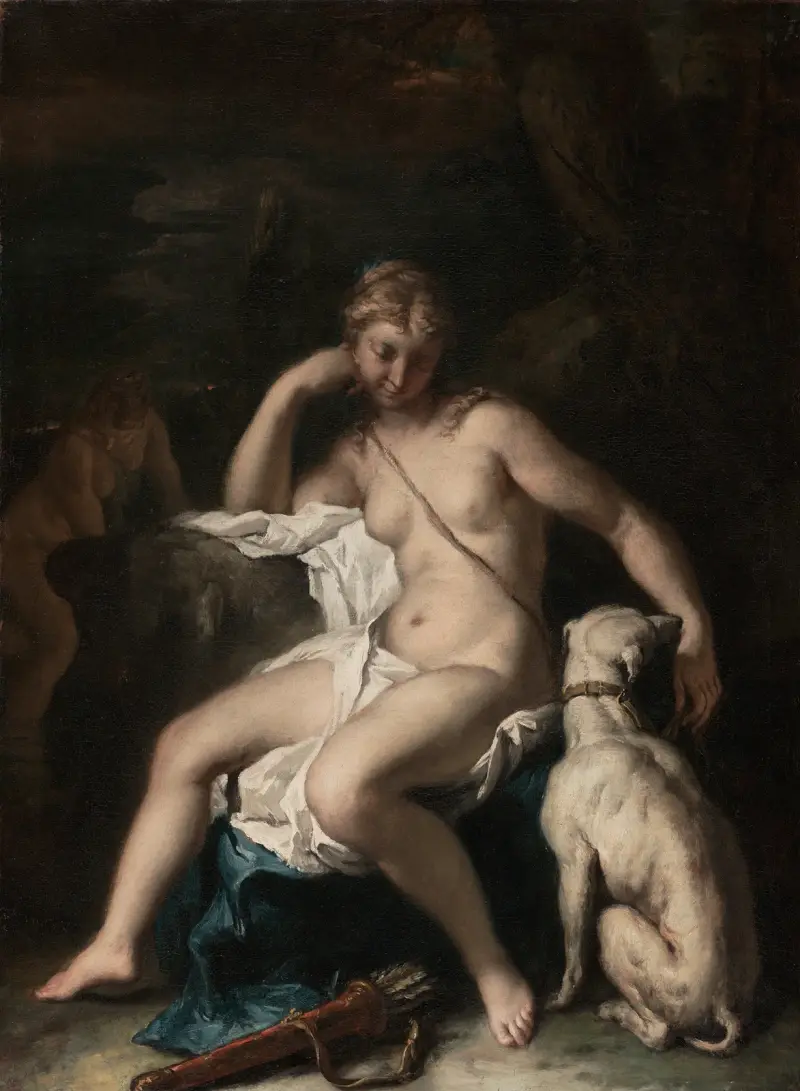 Diana and Her Dog av Sebastiano Ricci