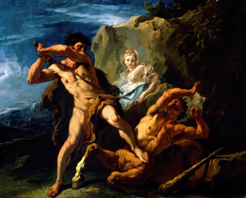 Herkules tötet den Kentauren Nessos von Sebastiano Ricci