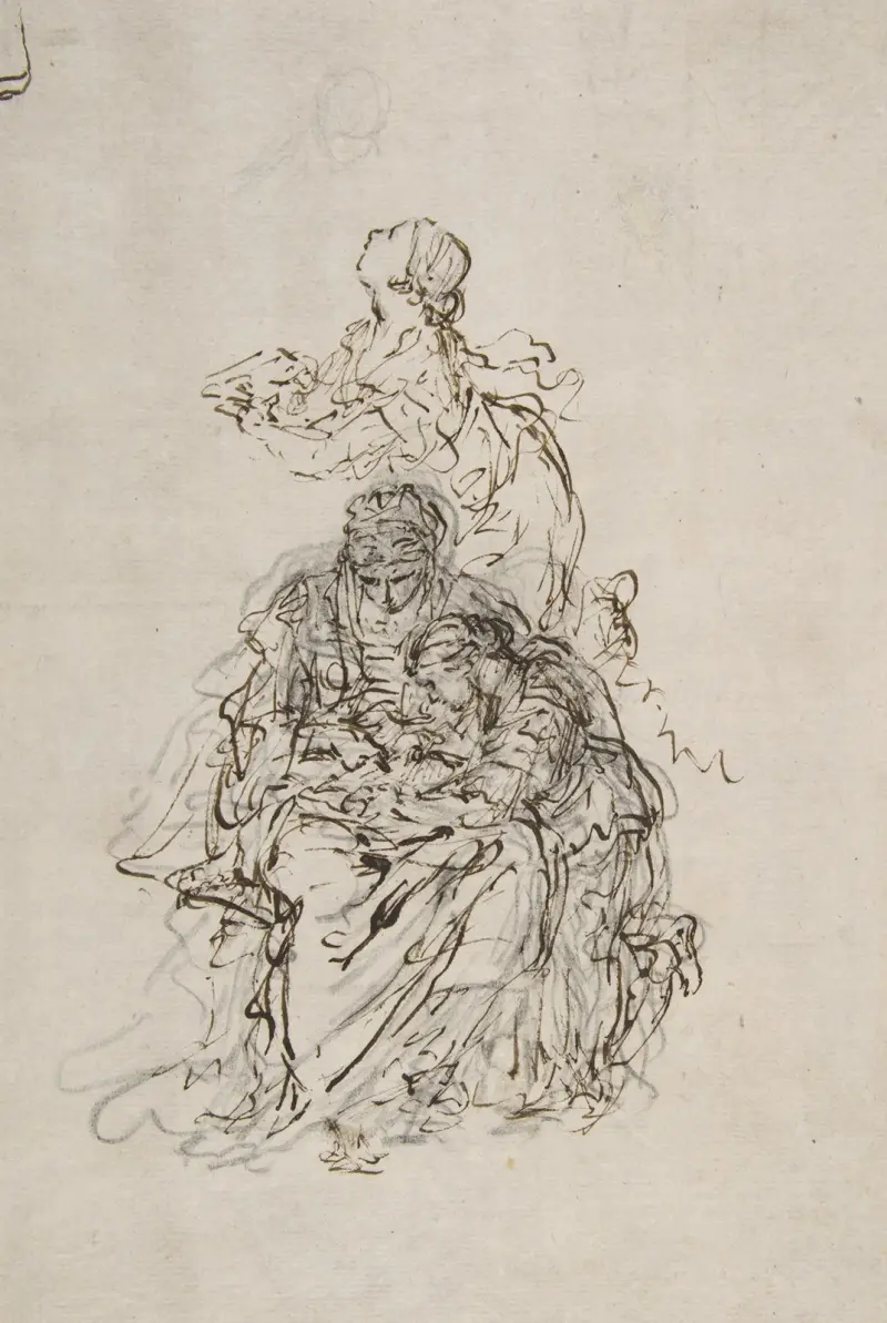 Studie k výchově Panny Marie; Svatá Anna učí Pannu Marii číst, Sebastiano Ricci