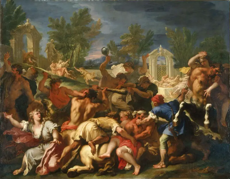Der Kampf der Lapithen und Kentauren von Sebastiano Ricci