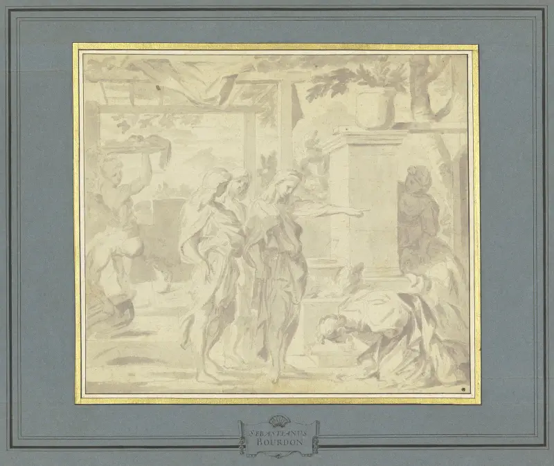 Abraham und die drei Engel av Sébastien Bourdon