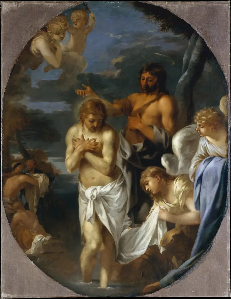 The Baptism of Christ av Sébastien Bourdon