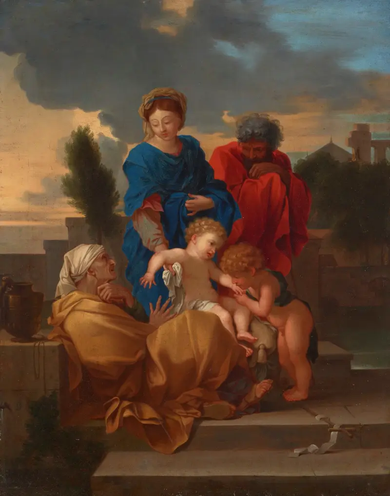 The Holy Family with Saint Elizabeth and the infant Saint John the Baptist – nr 2 av Sébastien Bourdon