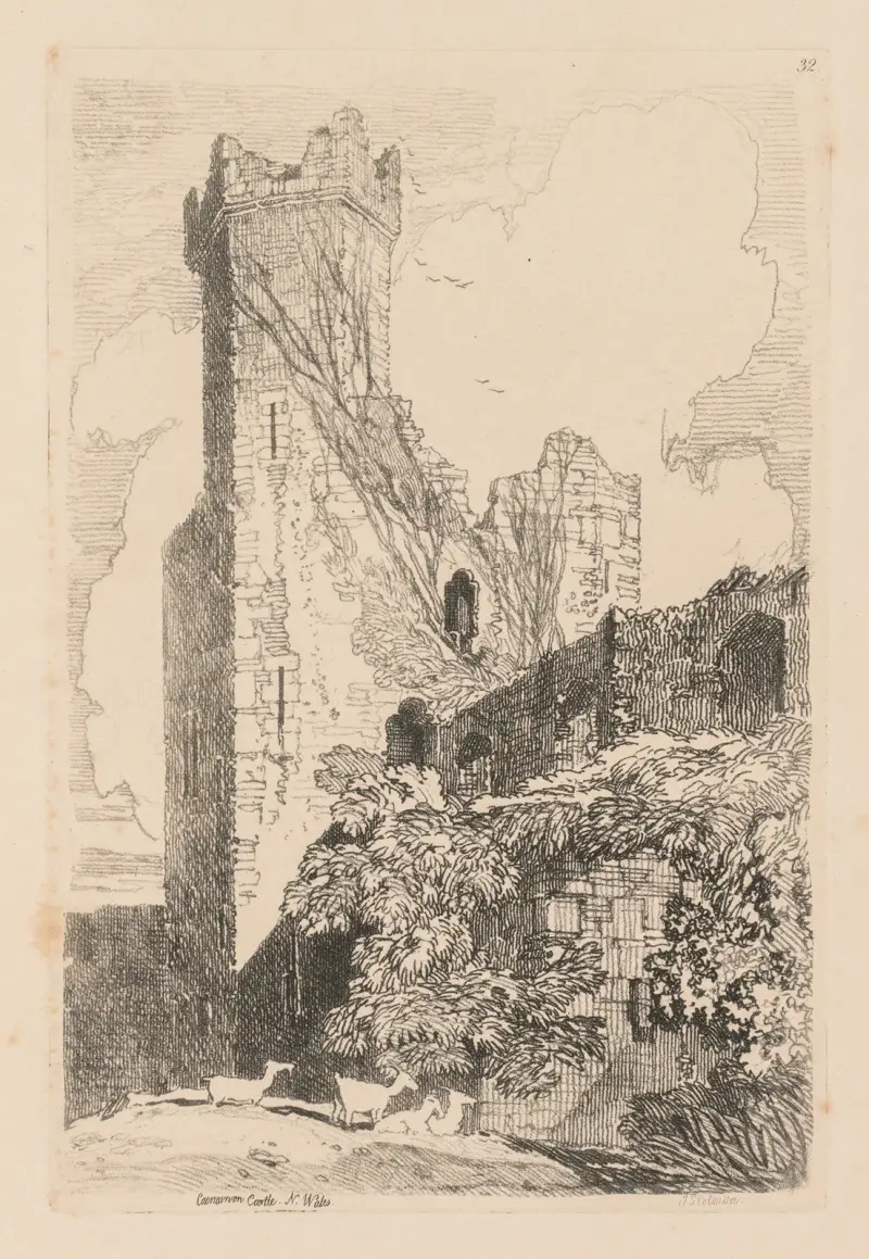 Caernarvon Castle, N. Wales av John Sell Cotman