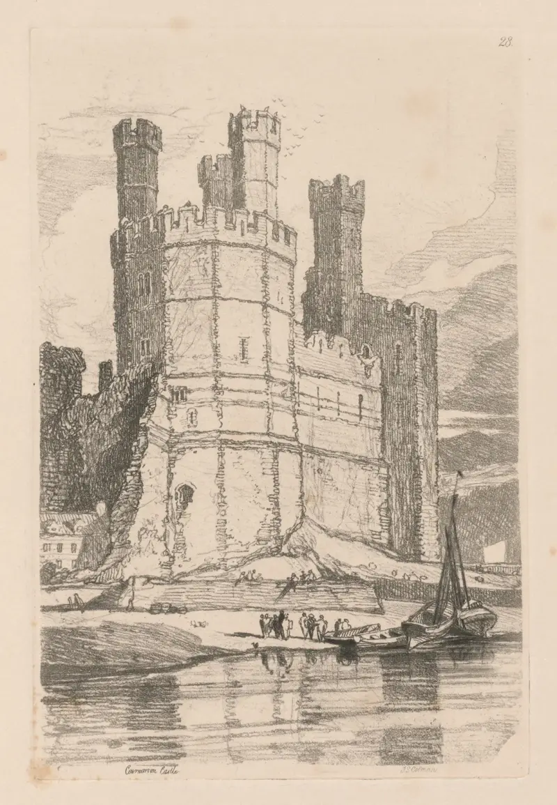 Caernarvon Castle, N. Wales av John Sell Cotman