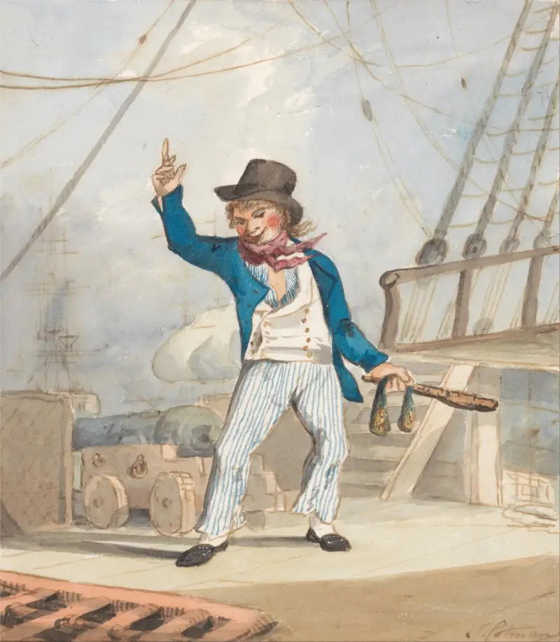 Karikatyrd av sjöman (en av tre) av John Sell Cotman