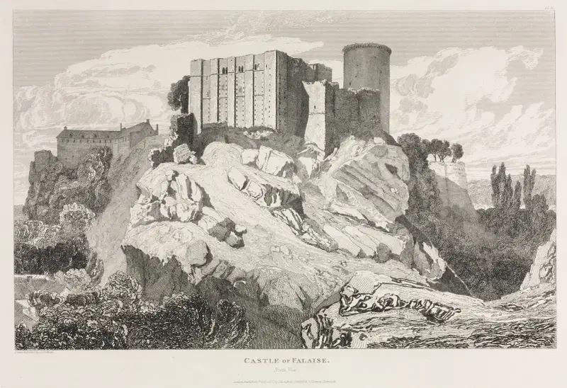 Slottet i Falaise (norra vyn) av John Sell Cotman